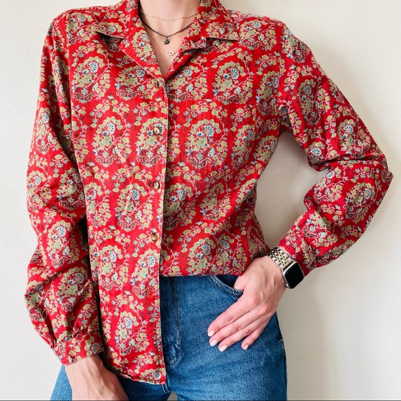 Vintage Liz Claiborne Cotton Floral 
